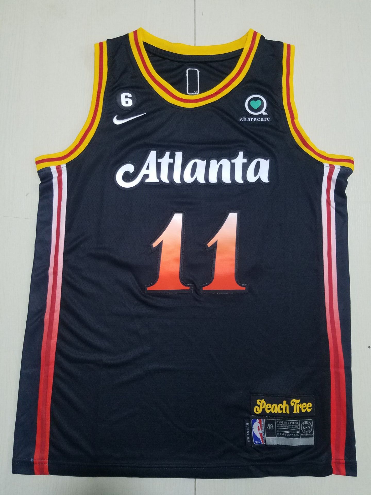 Men Atlanta Hawks #11 Young Black Nike City Edition 2022 NBA Jersey->atlanta hawks->NBA Jersey